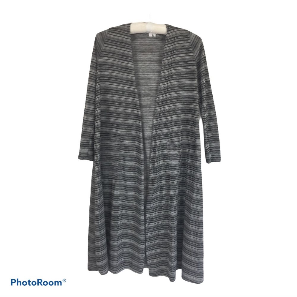 LuLaRoe Size Small Duster Sweater Black And Gray
